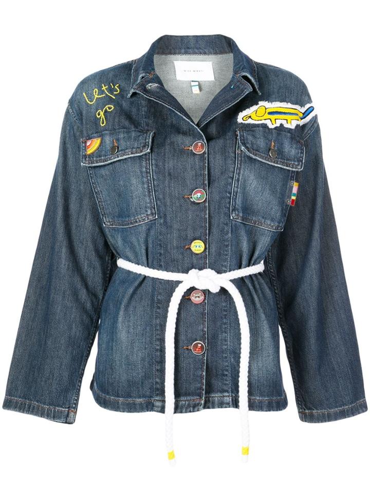 Mira Mikati Tie Waist Jacket - Blue
