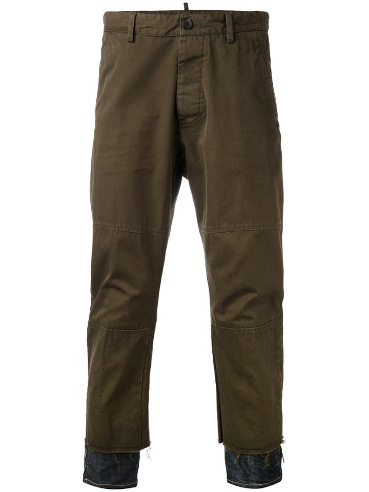 Dsquared2 Denim Step Hem Trousers - Green