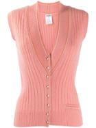 Chanel Pre-owned 2001's Chanel Knitted Vest - Pink