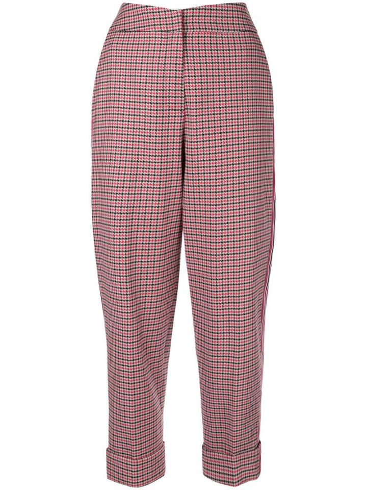 Hellessy High-waisted Checked Trouser - Red
