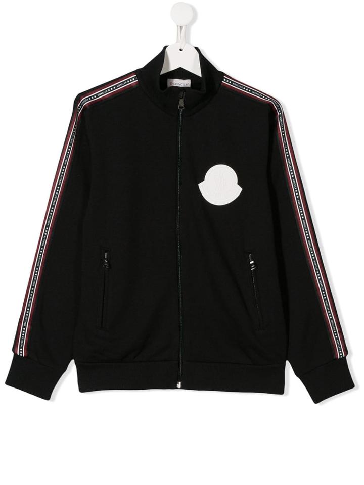 Moncler Kids Side Stripe Track Jacket - Black