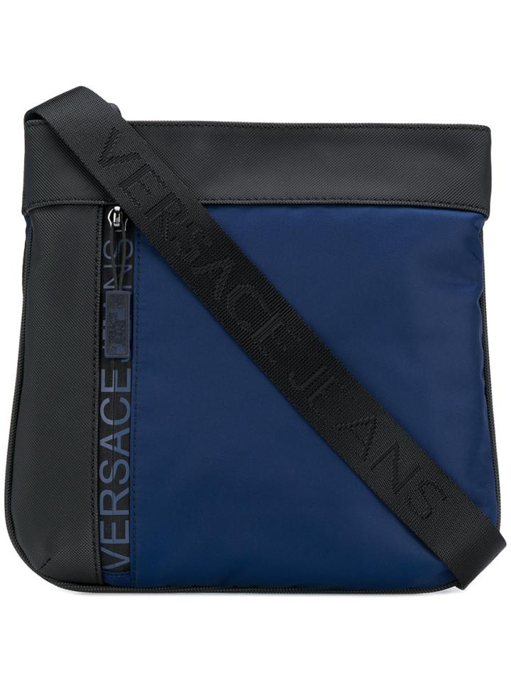 Versace Jeans Contrast Panel Side Bag - Blue
