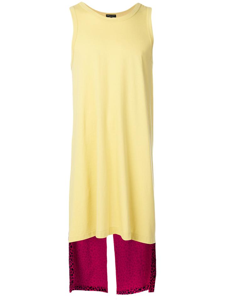 Comme Des Garçons Homme Plus Leopard Print Trim Tank Top - Yellow &