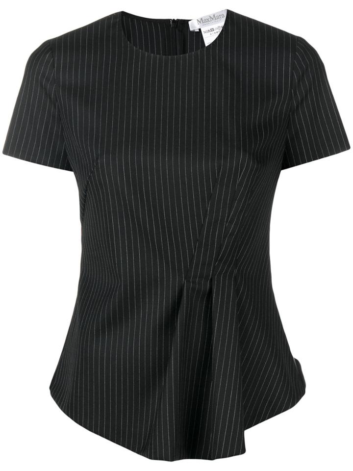 Max Mara Draped Detail Blouse - Black