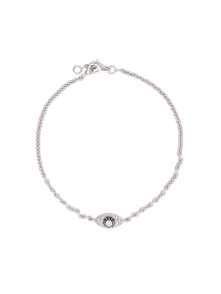 Alinka Alinka Evil Eye 18kt Gold Diamond Bracelet - Metallic