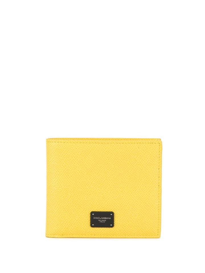 Dolce & Gabbana Logo Plaque Bifold Wallet - Yellow