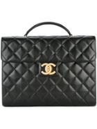 Chanel Vintage Quilted Business Briefcase - Black