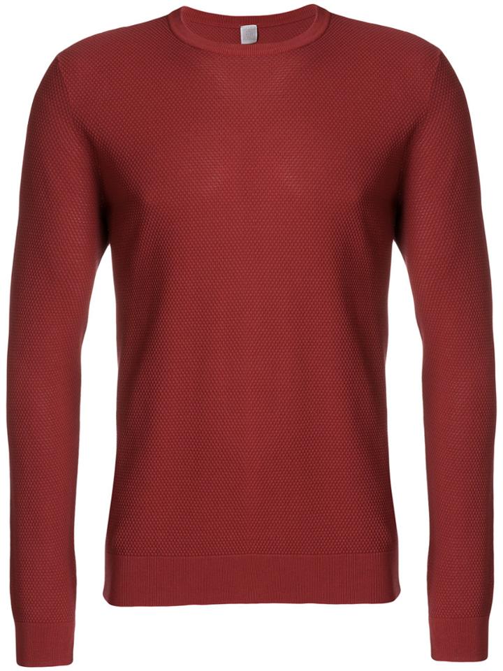 Eleventy Round Neck Jumper - Red