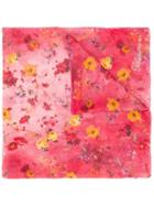 Blumarine Floral Print Scarf - Red