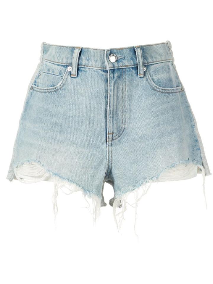 T By Alexander Wang Bite Clash Denim Shorts - Blue