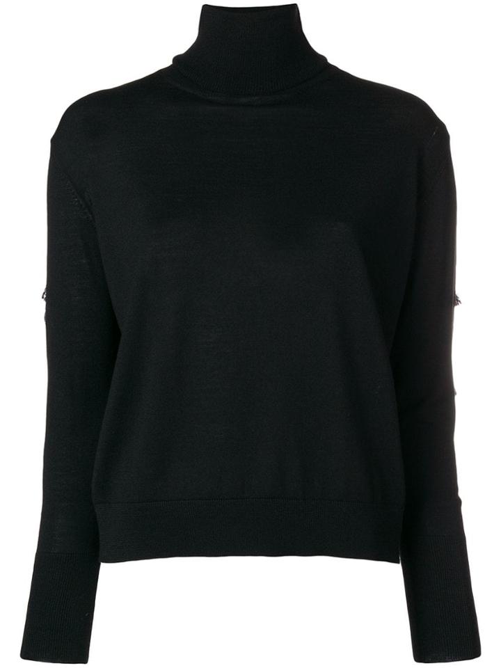 Nude Turtleneck Sweater - Black