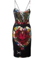 Philipp Plein 'miss Kittin' Dress, Women's, Size: Medium, Black, Viscose/spandex/elastane/lamb Skin/polyester