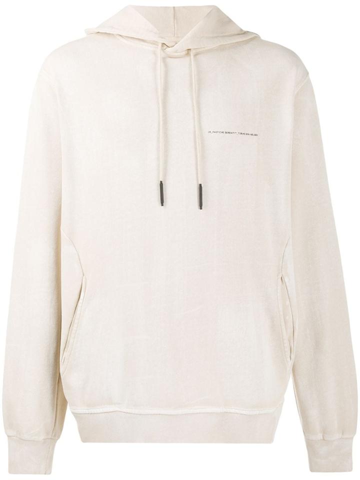 Tobias Birk Nielsen Back Logo Print Hoodie - Neutrals