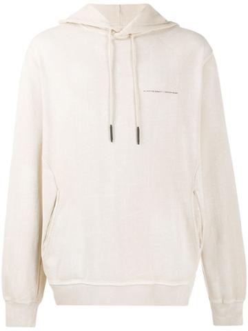Tobias Birk Nielsen Back Logo Print Hoodie - Neutrals