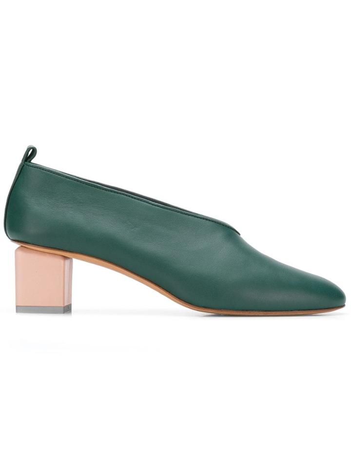 Gray Matters Almond Toe Pumps - Green