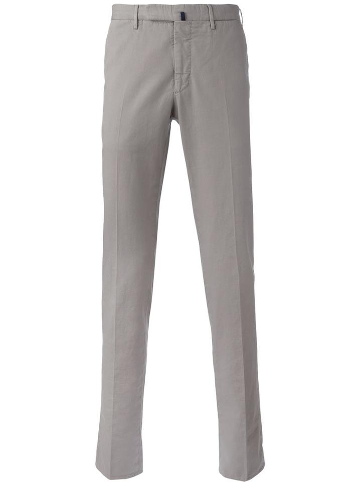 Incotex - Chino Trousers - Men - Cotton/spandex/elastane - 52, Grey, Cotton/spandex/elastane