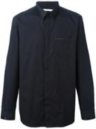 Givenchy Trim Detail Classic Shirt, Men's, Size: 40, Black, Cotton/silk