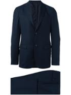 Z Zegna Fitted Business Suit, Men's, Size: 48, Blue, Acetate/viscose/wool