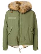 Mr & Mrs Italy - Fur Trimmed Parka - Men - Cotton/lamb Skin/polyamide/coyote Fur - M, Green, Cotton/lamb Skin/polyamide/coyote Fur