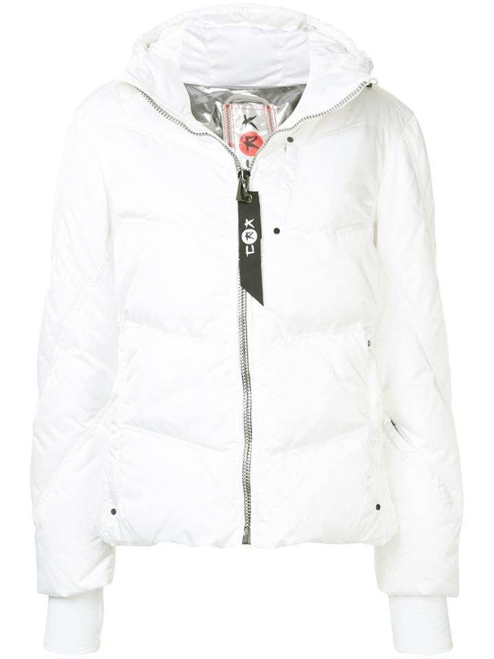 Kru G-force Satin Jacket - White
