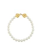 Chanel Pre-owned Logo Pearl Necklace - White