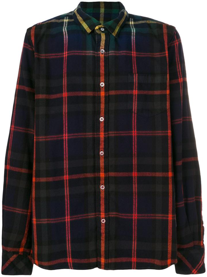 Sacai Ombre Plaid Shirt - Blue