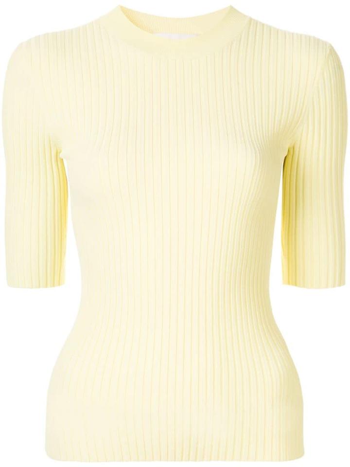 Dion Lee Fitted Ribbed Top - Yellow
