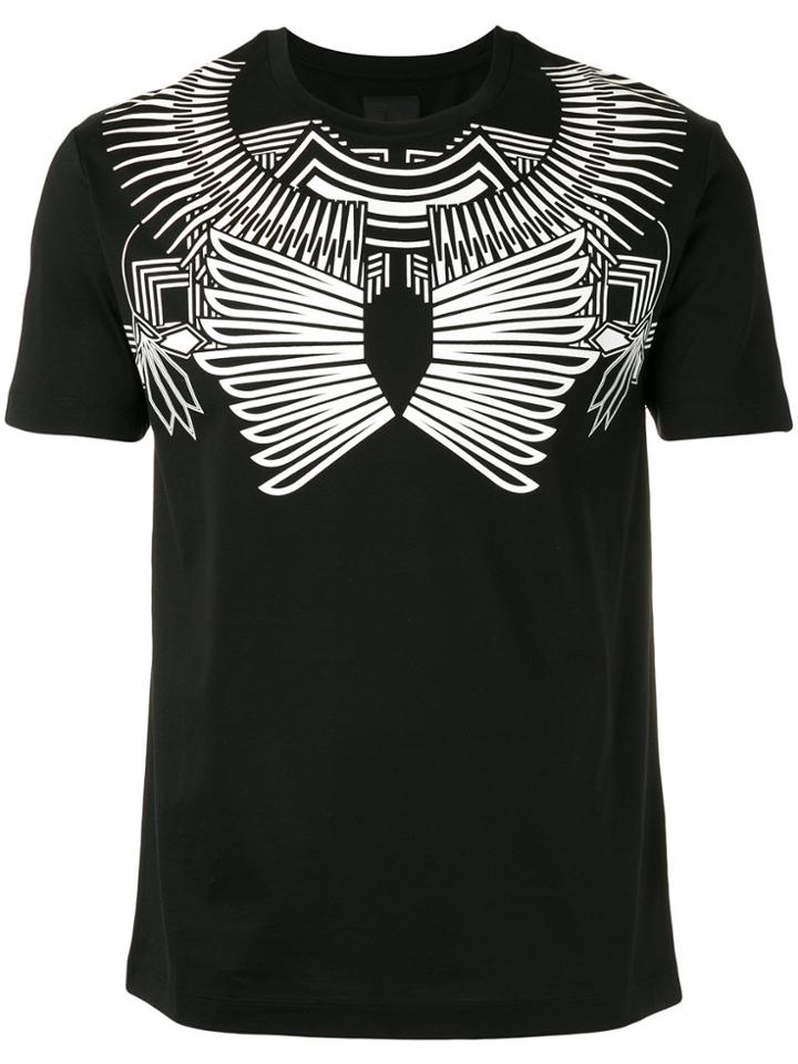 Les Hommes Geometric Print T-shirt - Black