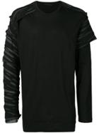 The Viridi-anne Textured Stripe Sweater - Black