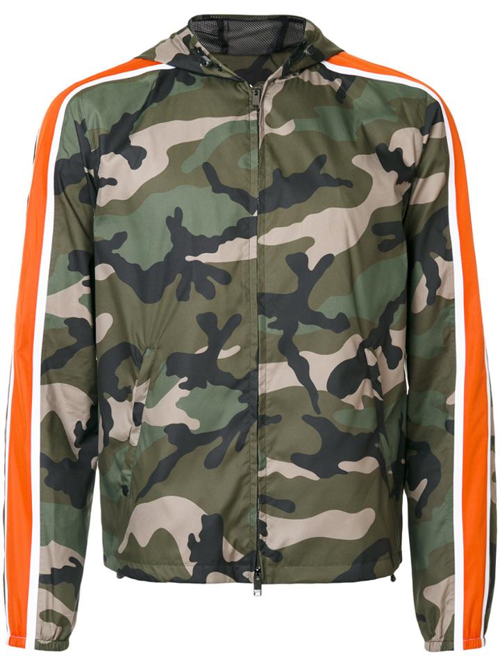 Valentino Hooded Camouflage Jacket - Green