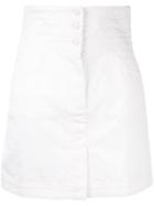 Chanel Pre-owned Cc Button High Waist Skirt - White