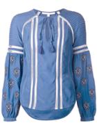 Veronica Beard Embroidered Tunic Blouse