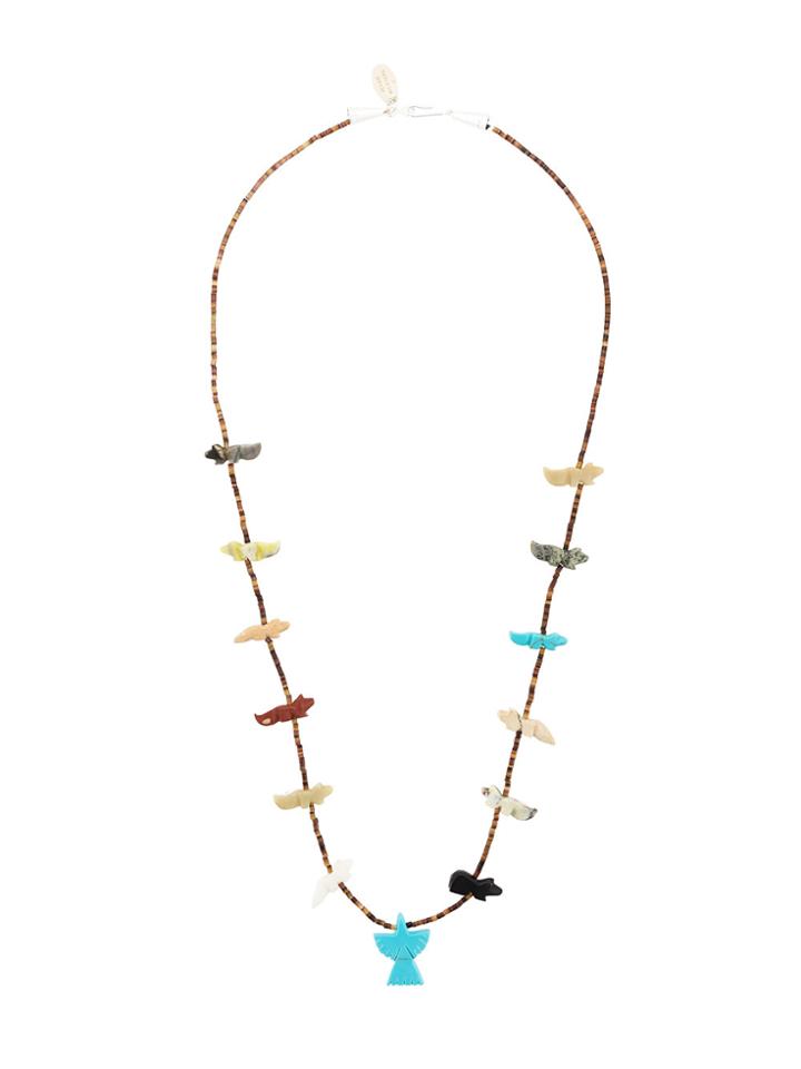 Jessie Western Beaded Bear Necklace - Multicolour