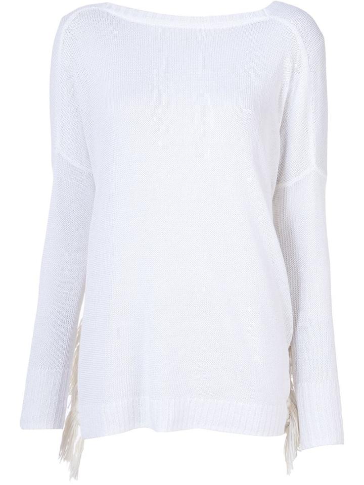 Derek Lam 10 Crosby Crossover Fringed Jumper