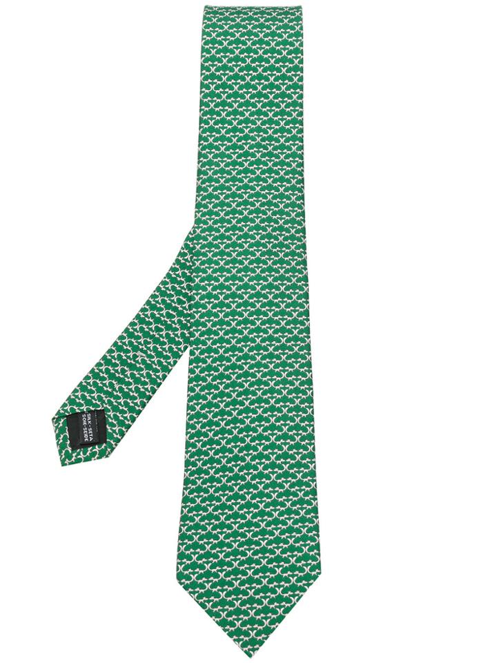 Salvatore Ferragamo Squirrel Print Tie - Green