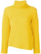 Cédric Charlier Asymmetric Turtleneck Sweater - Yellow