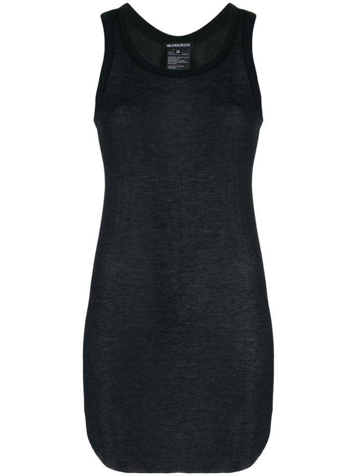 Ann Demeulemeester Sleeveless Fitted Top - Black