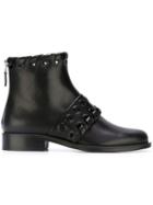 Fendi Macro-weave Ankle Boots