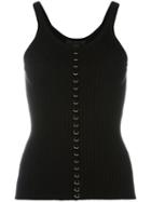 Alexander Wang Piercing Detailed Tank Top, Women's, Size: Medium, Black, Cotton