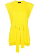 Cashmere In Love Cashmere Jaqueline Open Side Vest - Yellow