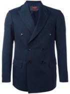 Mp Massimo Piombo - Double-breasted Tailored Blazer - Men - Cotton/linen/flax - 50, Blue, Cotton/linen/flax