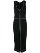 Mcq Alexander Mcqueen Topstitch Detail Dress - Black