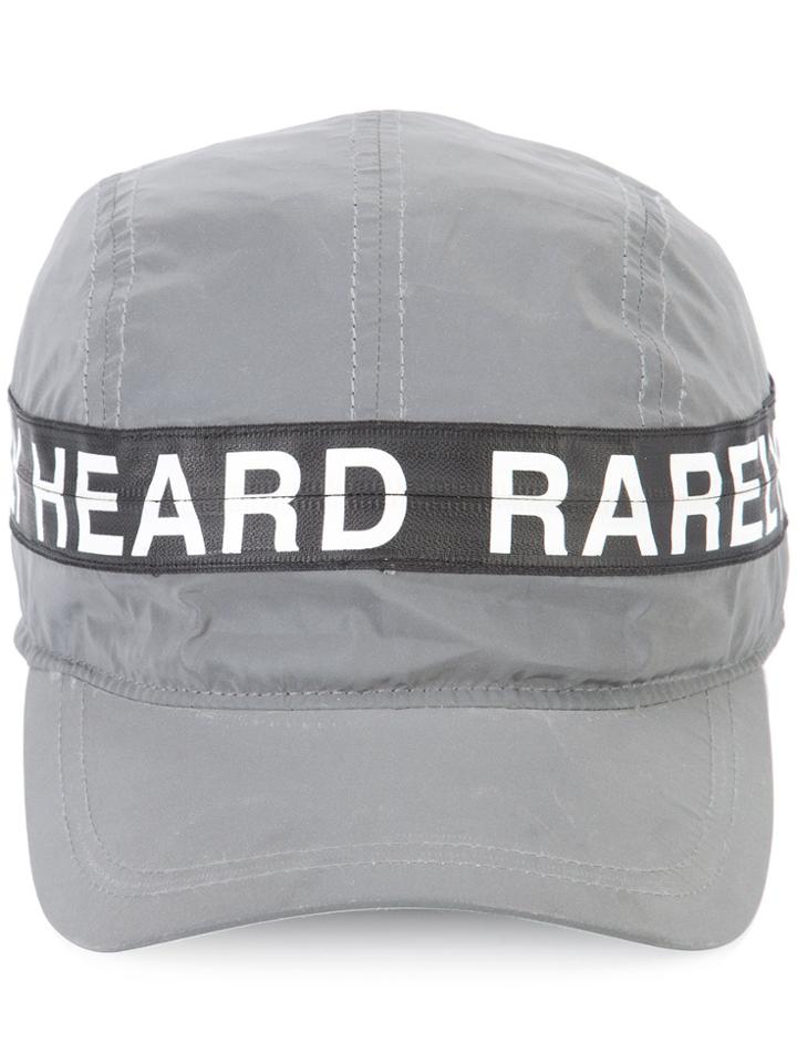 Mostly Heard Rarely Seen Logo Print Cap - Grey