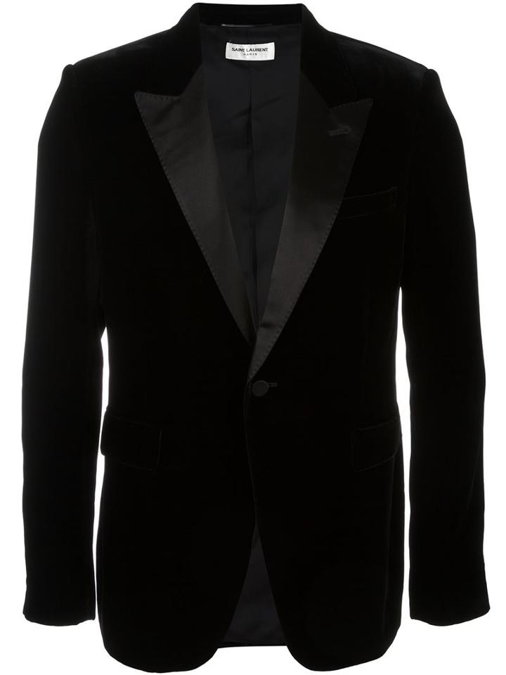 Saint Laurent Velvet Single Breasted Blazer