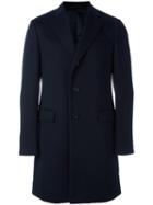 Al Duca D'aosta 1902 Single Breasted Coat, Men's, Size: 52, Blue, Viscose/cashmere