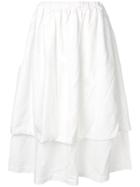 Comme Des Garçons Comme Des Garçons Layered Midi Skirt - White