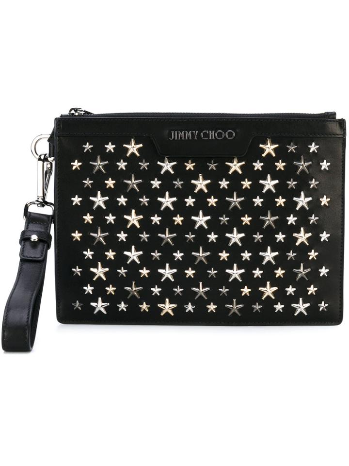 Jimmy Choo 'derek' Studded Clutch - Black