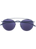 Mykita - Round Frame Sunglasses - Unisex - Acetate/metal - One Size, Blue, Acetate/metal