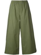 Semicouture - Cropped Pants - Women - Cotton - 42, Green, Cotton