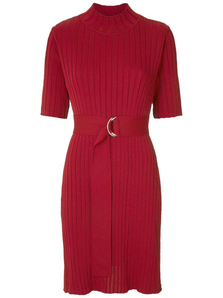 Egrey - Turtle Neck Knitted Dress - Women - Polyamide/viscose - Pp, Red, Polyamide/viscose
